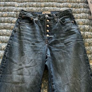 Madewell Perfect Vintage Straight Leg Jean Button Front Size 27